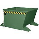 Benne basculante pour copeaux SGU-RZ30, pour chariot, étanche à l’huile et à l’eau, 300 L, vert RAL 6011
