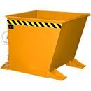 Benne basculante pour copeaux SGU-RZ55, pour chariot, étanche à l’huile et à l’eau, 550 L, jaune RAL2000