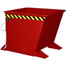 Benne basculante pour copeaux SGU-RZ55, pour chariot, étanche à l’huile et à l’eau, 550 L, rouge RAL 3000