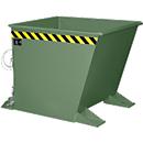 Benne basculante pour copeaux SGU-RZ55, pour chariot, étanche à l’huile et à l’eau, 550 L, vert RAL 6011