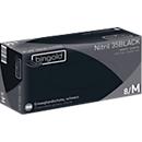 Beschermende handschoenen BINGOLD Nitrile 35BLACK, wegwerp, microtextured vingertoppen, poedervrij, nitril, zwart, maat M, 100 stuks