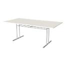 Besprechungstisch Toledo, Rechteck, T-Fuß, B 2000 x T 1000 x H 720 mm, weiß/chromsilber