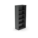 BEXXSTAR legbord, 5 ordnerhoogtes, B 800 x D 445 x H 1895 mm, donkergrijs