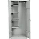 Bezemkast - B 800 x D 500 x H 1800 mm - afsluitbaar - lichtgrijs RAL 7035 / lichtgrijs RAL 7035