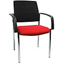 Bezoekersstoel SSI Proline Visit S1 - rood en zwart - Schäfer Shop Pure