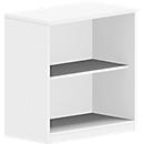 Bibliothèque étagère BEXXSTAR, 2 hauteurs de classeur, L 800 x P 445 x H 825 mm, blanc