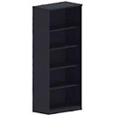 Bibliothèque étagère BEXXSTAR, 5 hauteurs de classeur, L 800 x P 445 x H 1895 mm, noir