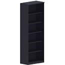 Bibliothèque étagère BEXXSTAR, 6 hauteurs de classeur, L 800 x P 445 x H 2225 mm, noir
