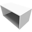 Bibliothèque étagère SOLUS PLAY, 1 HC, l. 800 x P 420 x H 374 mm, blanc