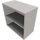 Bibliothèque étagère SOLUS PLAY, 2 HC, l. 800 x P 420 x H 748 mm, gris céramique