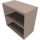 Bibliothèque étagère SOLUS PLAY, 2 HC, l. 800 x P 420 x H 748 mm, gris pierre