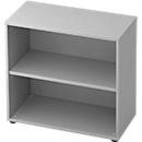 Bibliothèque étagère TOPAS LINE, 2 HC, panneau de particules, l. 800 x P 400 x H 748 mm, gris clair