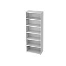Bibliothèque étagère TOPAS LINE, 6 HC, 5 étagères, l. 800 x P 400 x H 2156 mm, blanc