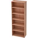 Bibliothèque étagère TOPAS LINE, 6 HC, 5 étagères, l. 800 x P 400 x H 2156 mm, décor noyer