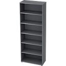 Bibliothèque étagère TOPAS LINE, 6 HC, 5 étagères, l. 800 x P 400 x H 2156 mm, graphite