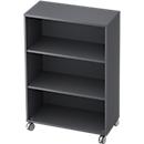Bibliothèque étagères mobile TOPAS LINE, 3 HC, l. 800 x P 400 x H 1172 mm, graphite