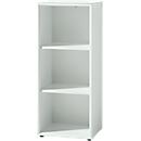 Bibliothèque étagères MONTERIA, 3 HC, panneau de particules, l. 400 x P 370 x H 1200 mm, blanc