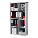 Bibliothèque étagères, polystyrène, 8 compartiments, l. 790 x P 330 x H 1548 mm, anthracite