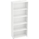 Bibliothèque étagères TARA, 5 HC, empilable, l. 800 x P 330 x H 1880 mm, blanc