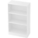 Bibliothèque étagères TARVIS, 3 HC, l. 800 x P 400 x H 1270 mm, blanc/blanc