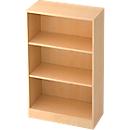 Bibliothèque étagères TARVIS, 3 HC, l. 800 x P 400 x H 1270 mm, décor érable