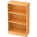 Bibliothèque étagères TARVIS, 3 HC, l. 800 x P 400 x H 1270 mm, décor hêtre