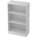 Bibliothèque étagères TARVIS, 3 HC, l. 800 x P 400 x H 1270 mm, gris clair