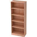Bibliothèque étagères TARVIS, 5 HC, l. 800 x P 400 x H 2004 mm, décor noyer