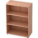 Bibliothèque étagères TOPAS LINE, 3 HC, panneau de particules, l. 400 x P 800 x H 1100 mm, décor noyer