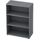 Bibliothèque étagères TOPAS LINE, 3 HC, panneau de particules, l. 400 x P 800 x H 1100 mm, graphite
