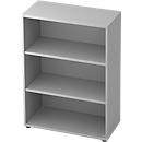 Bibliothèque étagères TOPAS LINE, 3 HC, panneau de particules, l. 400 x P 800 x H 1100 mm, gris clair