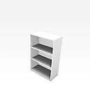 Bibliothèque étagères X-TIME-WORK, 3 HC, l. 860 x P 430 x H 1310 mm, blanc
