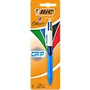 BIC 4 Colours Grip Vierfarb-Kugelschreiber mit mittlerer Spitze und weichem Griff, 1 Stück
