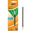 BIC 4 Colours Original Nachfüllminen, mittlere Spitze, Grün, 2er Pack