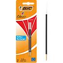 BIC 4 Colours Original Nachfüllminen, mittlere Spitze, Rot, 2er Pack
