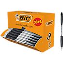 BIC Atlantis Classic Stylo à bille rétractable à pointe moyenne, noir, paquet avantageux de 36 pièces
