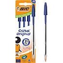 BIC Cristal Original biros blauw, doosje van 4, 1,0 mm, medium punt