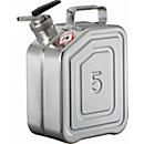 Bidon de dosage, acier inoxydable 1.4301, 5 l, L 130 x P 200 x H 310 mm, dispositif de dosage fin rotatif, ventilation