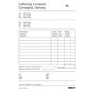 Biella Formularbuch Copy-Bloc „Lieferschein“, A5, 3-sprachig, perforiert, selbstdurchschreibend, nummeriert, ohne Lochung, Papier, 50 Blatt