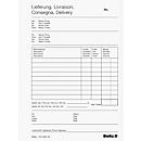 Biella Formularbuch Copy-Bloc „Lieferschein“, A6, 3-sprachig, perforiert, selbstdurchschreibend, nummeriert, ohne Lochung, Papier, 50 Blatt