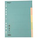 Biella index cardboard blank A4, 5 parts