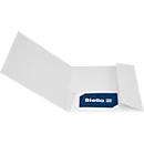 Biella Präsentationsmappe Pearl #8, A5, Einzelfach, ohne Sichttasche, 2 Innenklappen und Einsteckschlitze, L 220 x B 160 mm, Karton, weiss