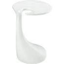 Bijzettafel, glanzend wit, blad ovaal, hoogte 560 mm