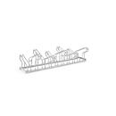 Bike rack with wheel holders WSM, two-sided, for wheels up to 55 mm wide, W 1750 x D 3200 x H 415 mm, hot-dip galvanized steel, 10 spaces, mounted