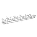 Bike rack with wheel holders WSM, two-sided, for wheels up to 55 mm wide, W 3500 x D 3200 x H 415 mm, hot-dip galvanized steel, 20 spaces, mounted