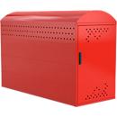 BikeBox 1 B bike rack with domed roof, traffic red RAL 3020