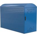 BikeBox 1 B bike storage with domed roof, gentian blue RAL 5010