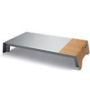 Bildschirmerhöhung sigel® smartstyle, bis 5 kg, mit Qi-Ladefunktion + 2 x USB 2.0, Kunststoff/Acryl, Metallic-Holz-Optik