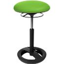 Bipedestador Sitness HIGH BOB, para sentarse de forma ergonómica, regulable en altura, efecto columpio, H 490-700 mm, verde manzana, marco con recubrimiento de polvo negro