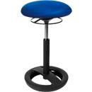 Bipedestador Sitness HIGH BOB, para sentarse de forma ergonómica, regulable en altura, efecto de balanceo, H 490-700 mm, azul, marco con recubrimiento de polvo negro